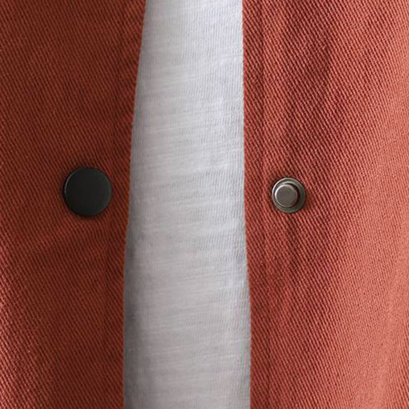 Giacca da donna in cotone a maniche lunghe con bottoni e tasche Buddha Stones Fall - image 3