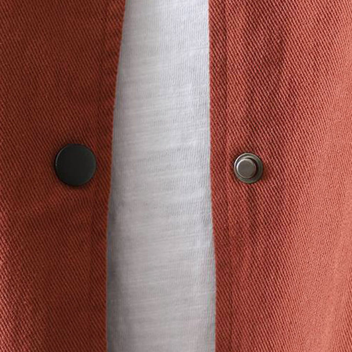 Giacca da donna in cotone a maniche lunghe con bottoni e tasche Buddha Stones Fall - image 3