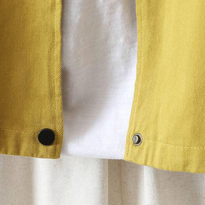 Giacca da donna in cotone a maniche lunghe con bottoni e tasche Buddha Stones Fall - image 12