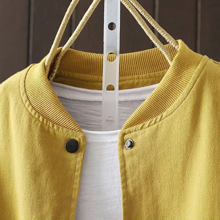 Giacca da donna in cotone a maniche lunghe con bottoni e tasche Buddha Stones Fall - image 9