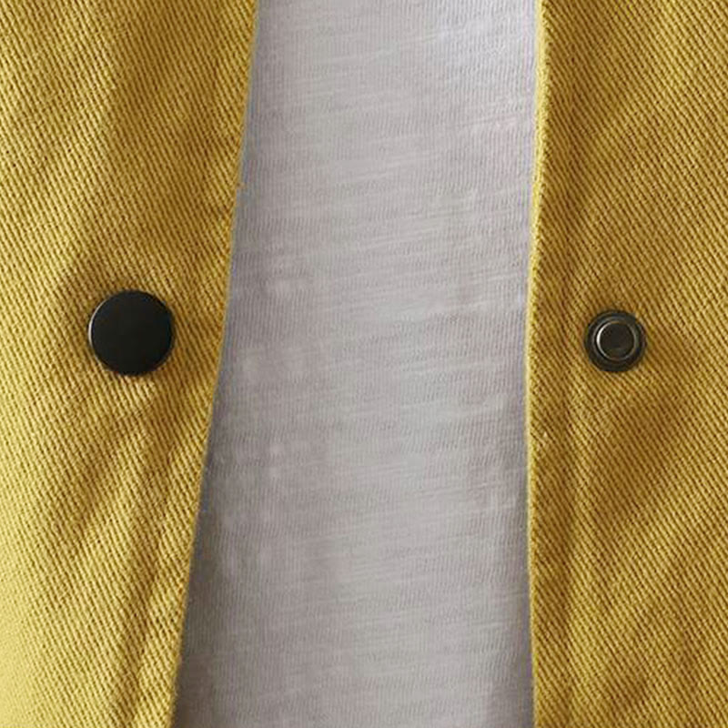 Giacca da donna in cotone a maniche lunghe con bottoni e tasche Buddha Stones Fall - image 13