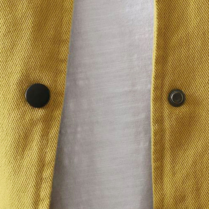 Giacca da donna in cotone a maniche lunghe con bottoni e tasche Buddha Stones Fall - image 13