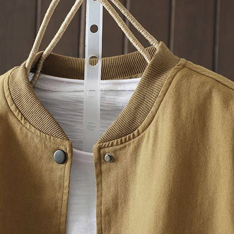 Giacca da donna in cotone a maniche lunghe con bottoni e tasche Buddha Stones Fall - image 20