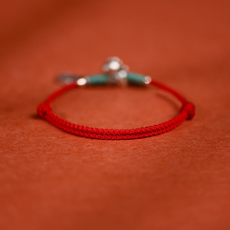 Buddha Stones Argento Sterling 999 Anno del Cavallo Argento Sterling 925 Pace e Gioia Ciondolo Braccialetto della Fortuna Intrecciato Cavigliera - image 3