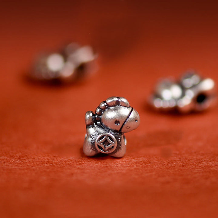 Buddha Stones Argento Sterling 999 Anno del Cavallo Argento Sterling 925 Pace e Gioia Ciondolo Braccialetto della Fortuna Intrecciato Cavigliera - image 21