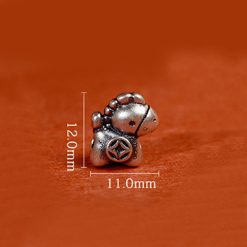 Buddha Stones Argento Sterling 999 Anno del Cavallo Argento Sterling 925 Pace e Gioia Ciondolo Braccialetto della Fortuna Intrecciato Cavigliera - image 20