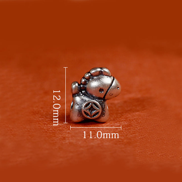 Braccialetto alla caviglia per bambini e adulti con campanella in argento sterling 925 , Buddha Stones, anno del cavallo, in argento sterling 999 - image 20