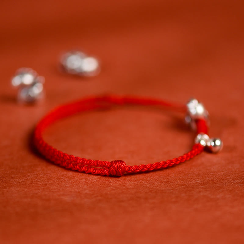 Braccialetto alla caviglia per bambini e adulti con campanella in argento sterling 925 , Buddha Stones, anno del cavallo, in argento sterling 999 - image 4