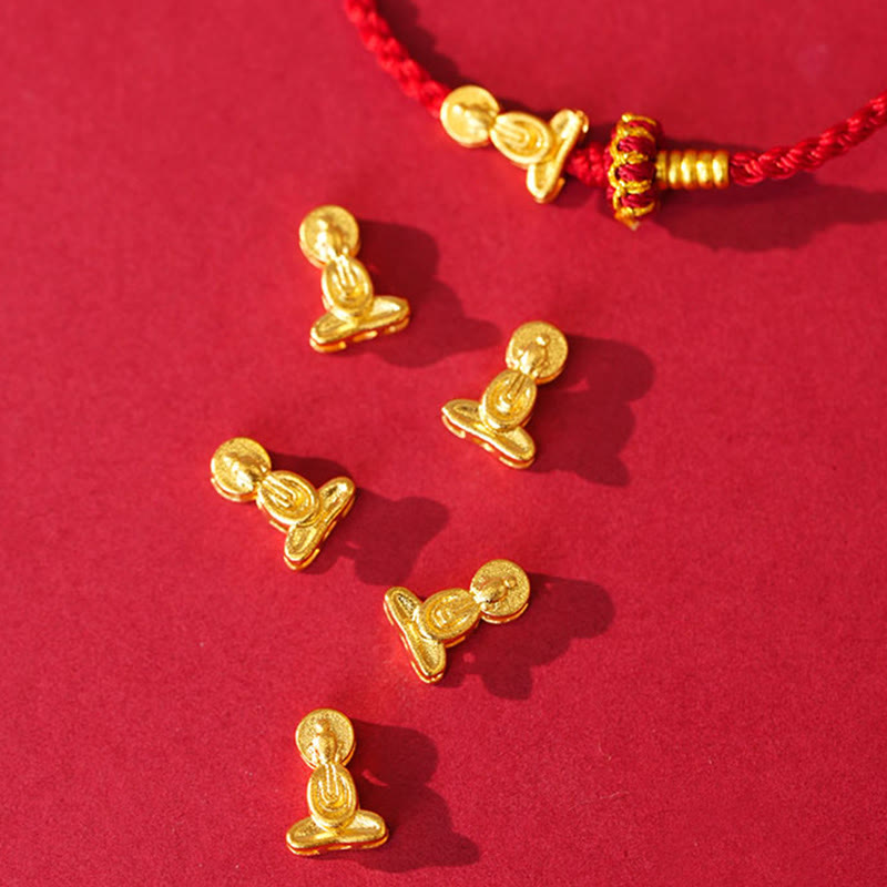 Braccialetto intrecciato di protezione con cordino rosso e nodo di loto Buddha Stones senza forma - image 8