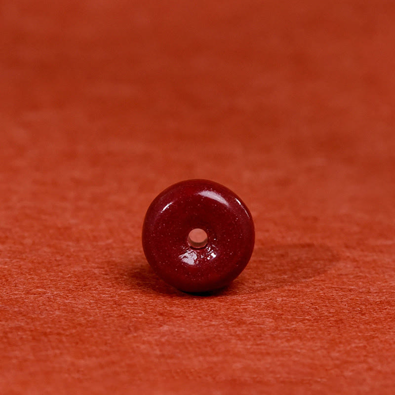 Braccialetto alla caviglia regolabile con fibbia della pace in cinabro Buddha Stones, fatto a mano - image 9