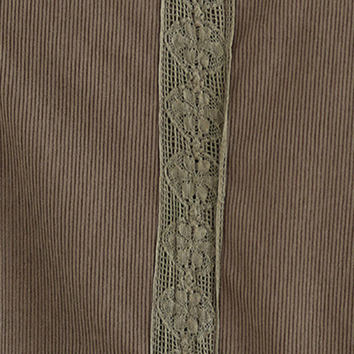 Abito midi da donna in velluto a coste con maniche lunghe, tasche e bottoni invernali plissettati Buddha Stones - image 11