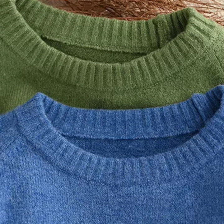 Maglione lavorato a maglia in cotone da donna con scollo rotondo invernale e maniche lunghe, motivo Buddha Stones - image 7