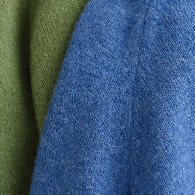 Maglione lavorato a maglia in cotone da donna con scollo rotondo invernale e maniche lunghe, motivo Buddha Stones - image 9