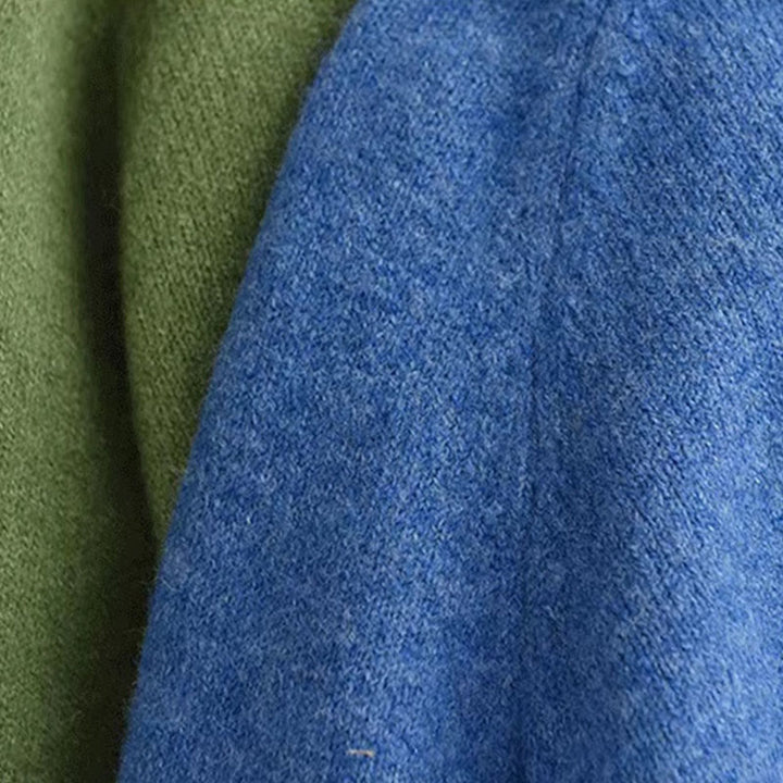 Maglione lavorato a maglia in cotone da donna con scollo rotondo invernale e maniche lunghe, motivo Buddha Stones - image 9