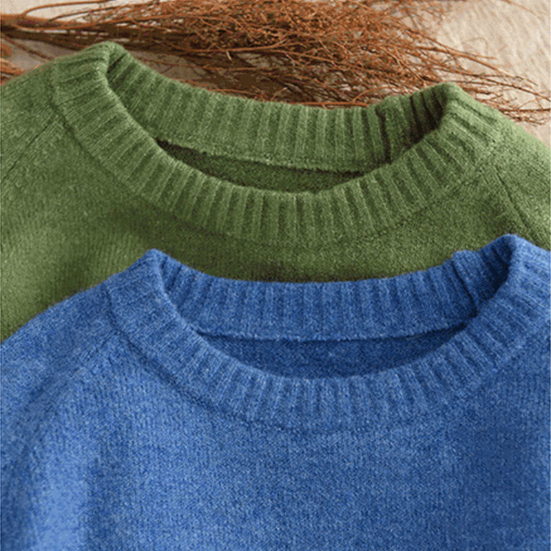 Maglione lavorato a maglia in cotone da donna con scollo rotondo invernale e maniche lunghe, motivo Buddha Stones - image 6