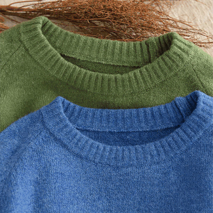 Maglione lavorato a maglia in cotone da donna con scollo rotondo invernale e maniche lunghe, motivo Buddha Stones - image 6