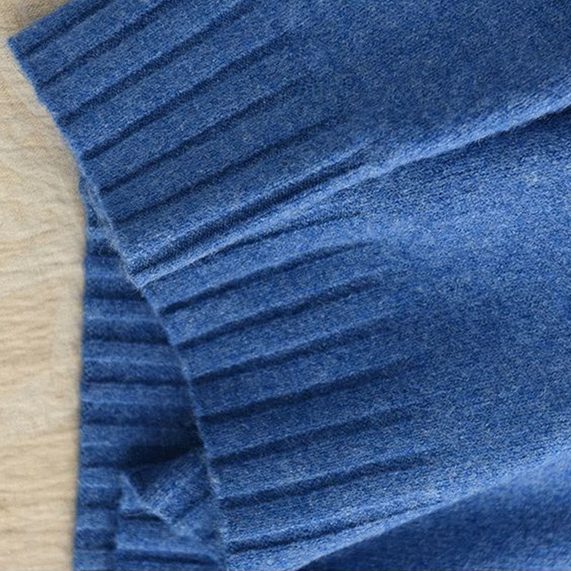 Maglione lavorato a maglia in cotone da donna con scollo rotondo invernale e maniche lunghe, motivo Buddha Stones - image 5