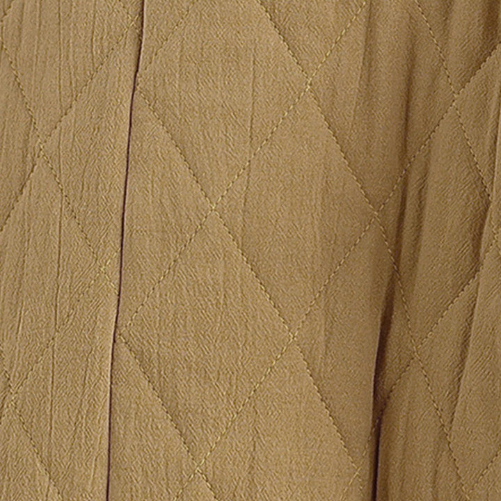 Giacca termica da donna in cotone a maniche lunghe con tasche, motivo a rombi e bottoni a rana invernali Buddha Stones - image 14