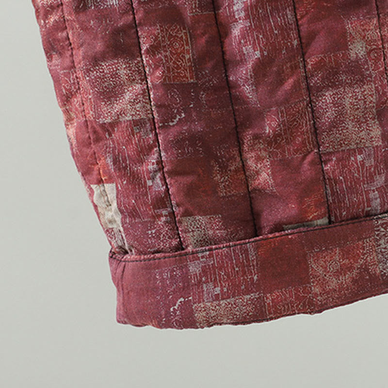 Pantaloni harem da donna in cotone con elastico in vita, patchwork a forma di diamante quadrato invernale Buddha Stones con tasche - image 10