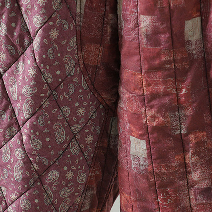 Pantaloni harem da donna in cotone con elastico in vita, patchwork a forma di diamante quadrato invernale Buddha Stones con tasche - image 8