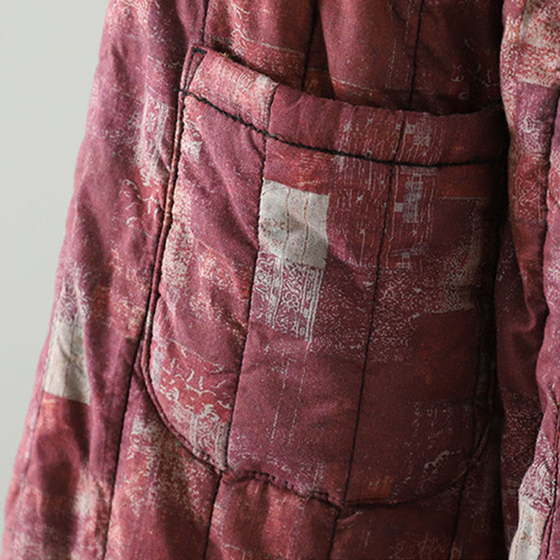 Pantaloni harem da donna in cotone con elastico in vita, patchwork a forma di diamante quadrato invernale Buddha Stones con tasche - image 7