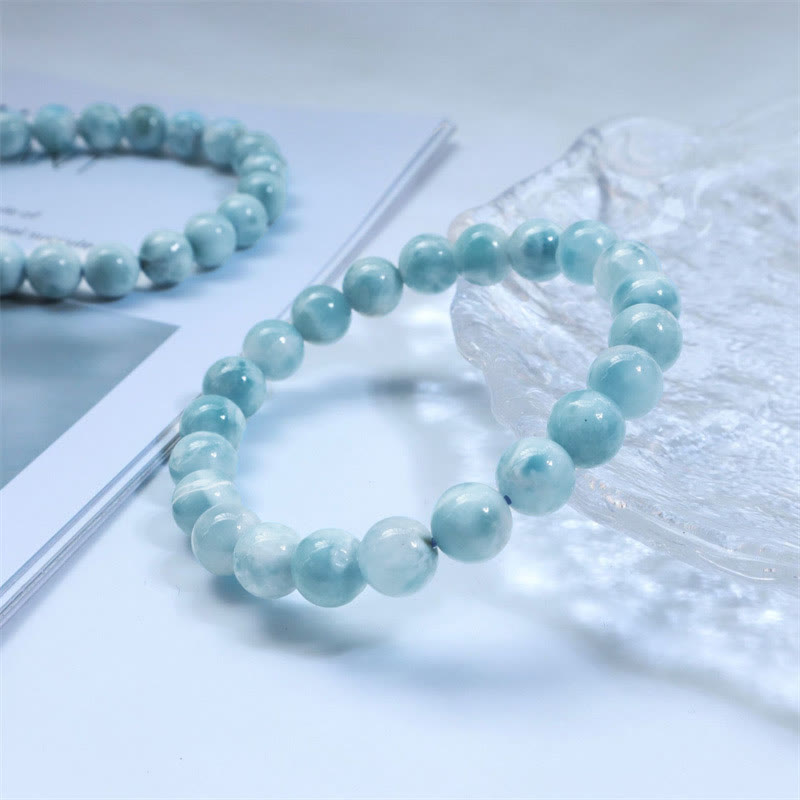 Bracciale Buddha Stones Natural Larimar Wisdom Confidence - image 12