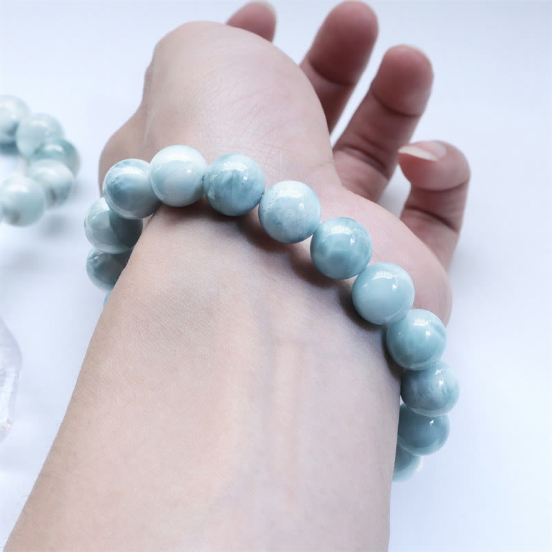 Bracciale Buddha Stones Natural Larimar Wisdom Confidence - image 8