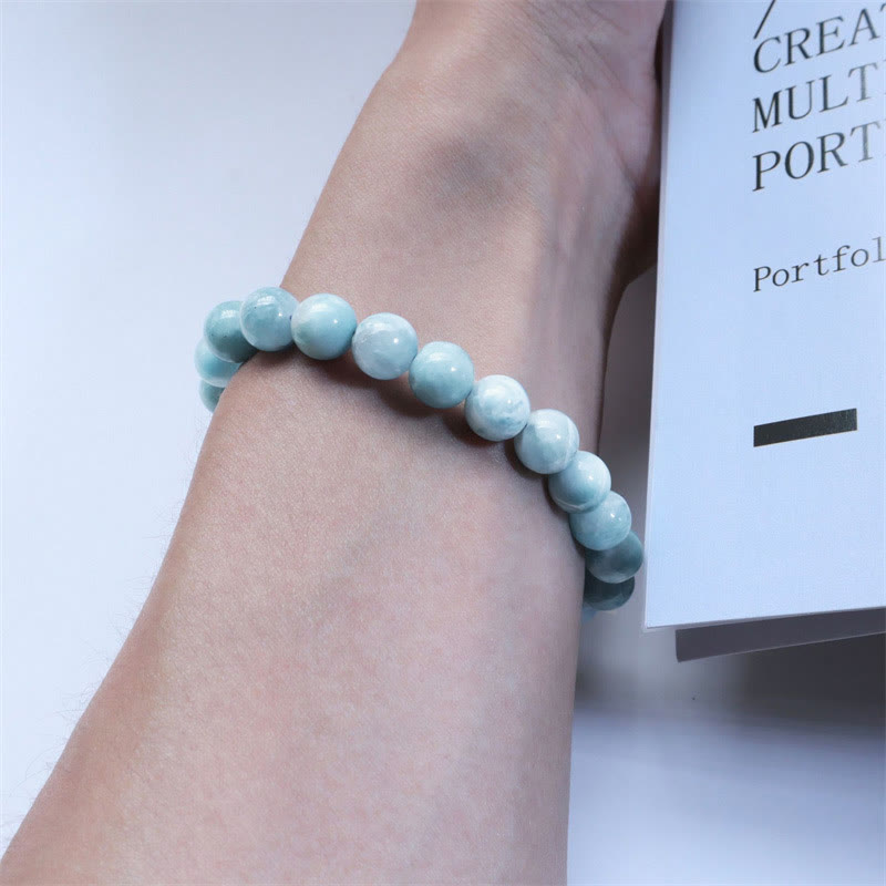 Bracciale Buddha Stones Natural Larimar Wisdom Confidence - image 16