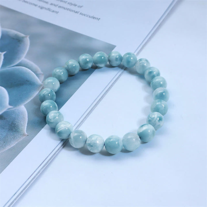 Bracciale Buddha Stones Natural Larimar Wisdom Confidence - image 4