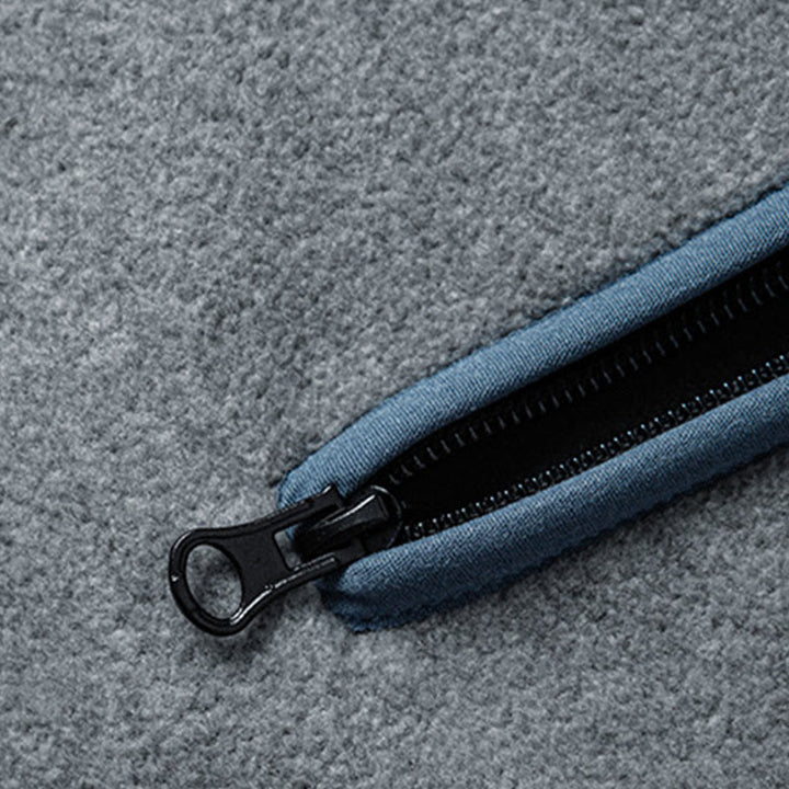 Felpa con cappuccio da uomo in cotone a maniche lunghe con fodera in pile, modello Buddha Stones, autunno inverno, con cerniera - image 3