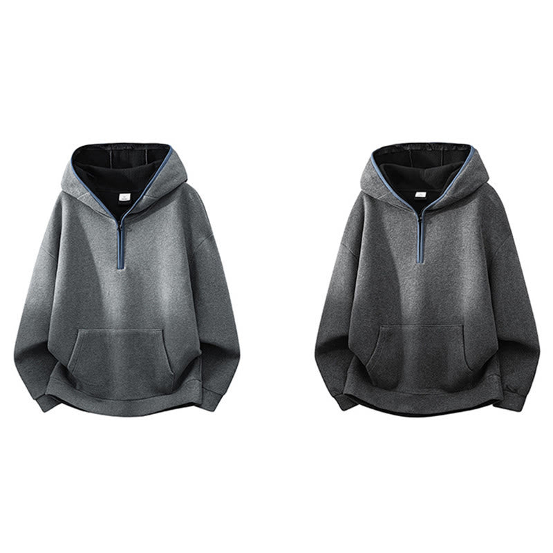 Felpa con cappuccio da uomo in cotone a maniche lunghe con fodera in pile, modello Buddha Stones, autunno inverno, con cerniera - image 15