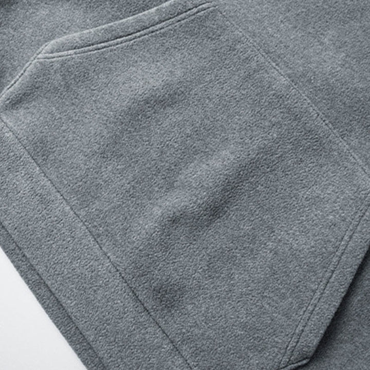 Felpa con cappuccio da uomo in cotone a maniche lunghe con fodera in pile, modello Buddha Stones, autunno inverno, con cerniera - image 4