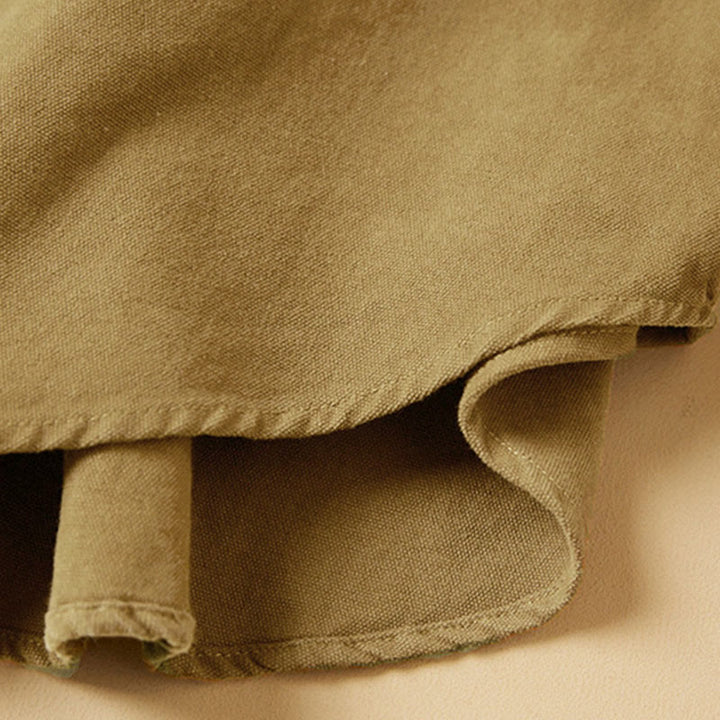 Camicia da donna in cotone a maniche lunghe con colletto rialzato e bottoni casual, motivo Buddha Stones - image 12