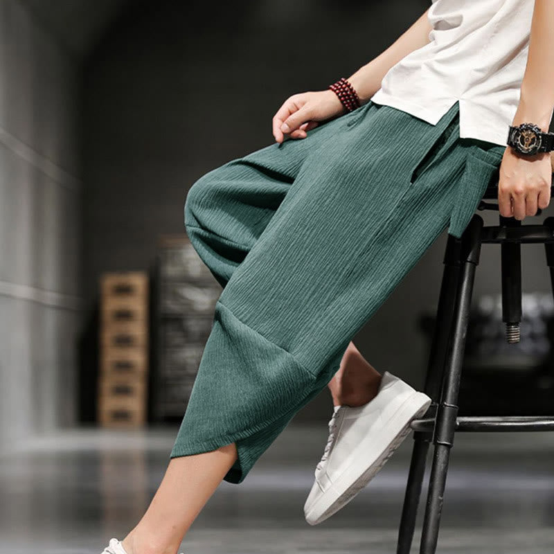 Pantaloni corti da uomo Buddha Stones Summer Solid con tasche - image 14