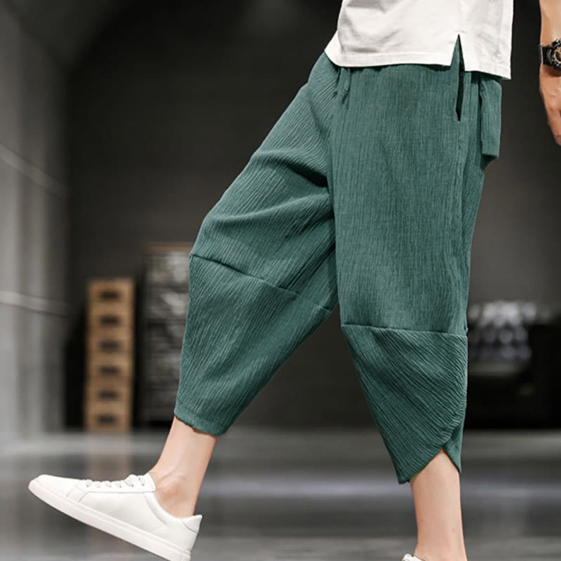 Pantaloni corti da uomo Buddha Stones Summer Solid con tasche - image 13