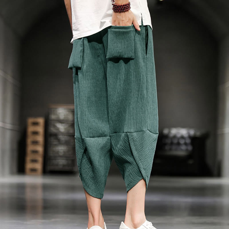 Pantaloni corti da uomo Buddha Stones Summer Solid con tasche - image 12