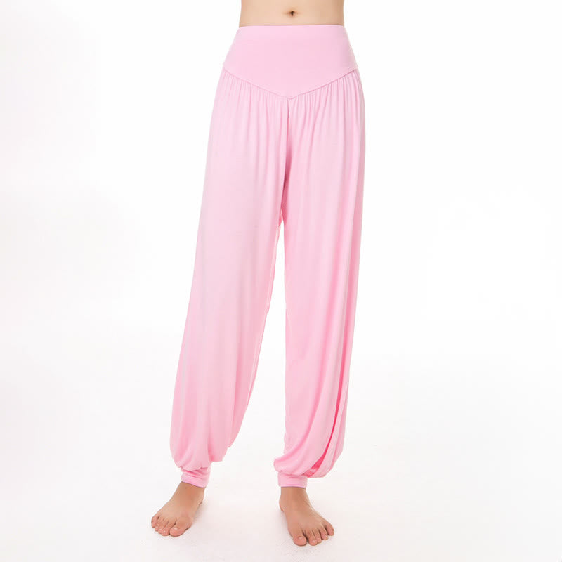Pantaloni harem da yoga e danza in modal, tinta unita, Buddha Stones - image 11