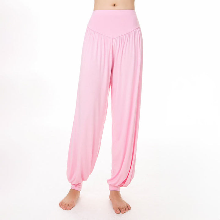 Pantaloni harem da yoga e danza in modal, tinta unita, Buddha Stones - image 11