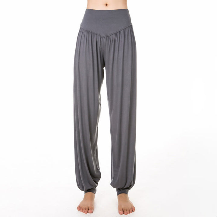 Pantaloni harem da yoga e danza in modal, tinta unita, Buddha Stones - image 16