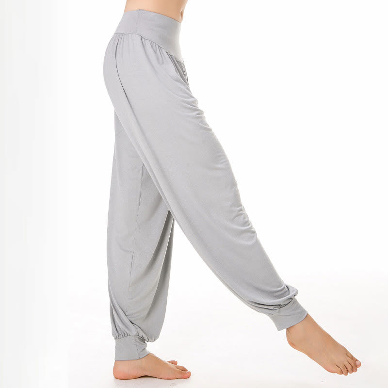 Pantaloni harem da yoga e danza in modal, tinta unita, Buddha Stones - image 9