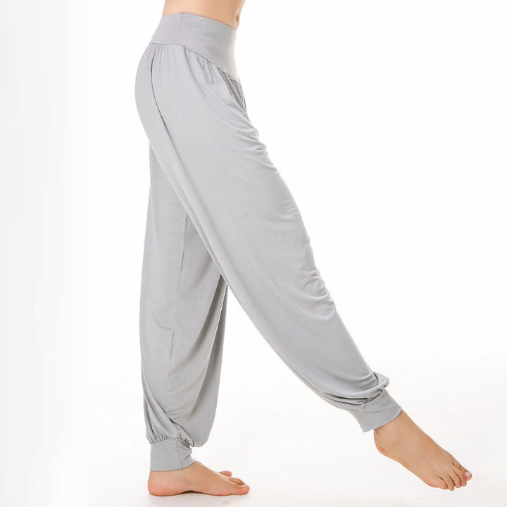 Pantaloni harem da yoga e danza in modal, tinta unita, Buddha Stones - image 9
