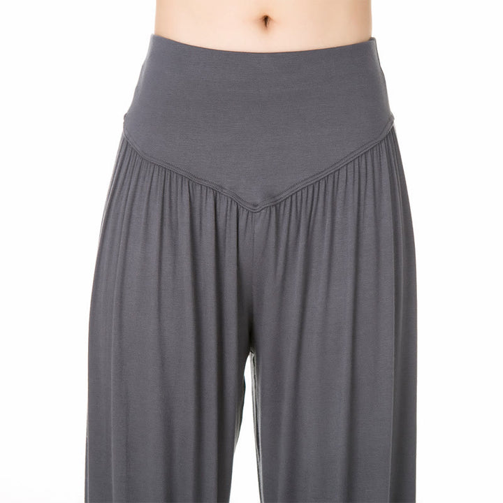 Pantaloni harem da yoga e danza in modal, tinta unita, Buddha Stones - image 14