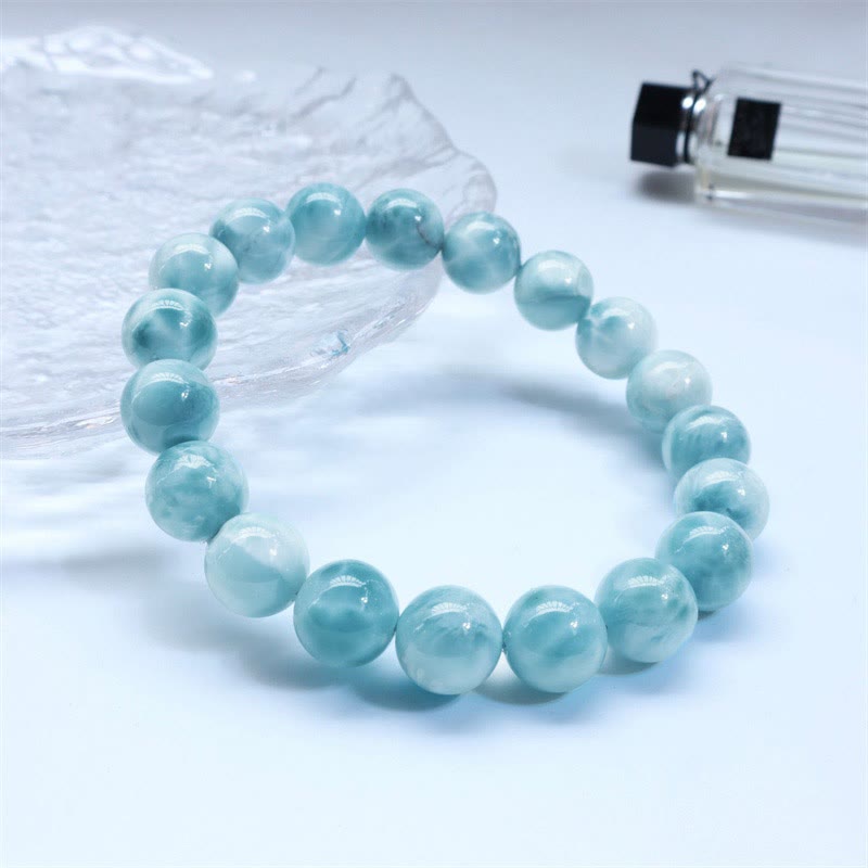 Bracciale Buddha Stones Natural Larimar Wisdom Confidence - image 1