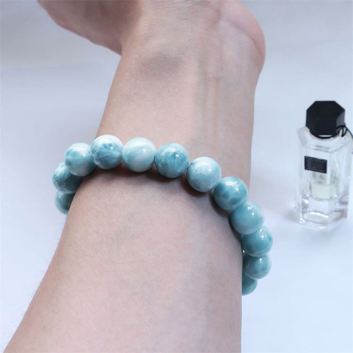 Bracciale Buddha Stones Natural Larimar Wisdom Confidence - image 7