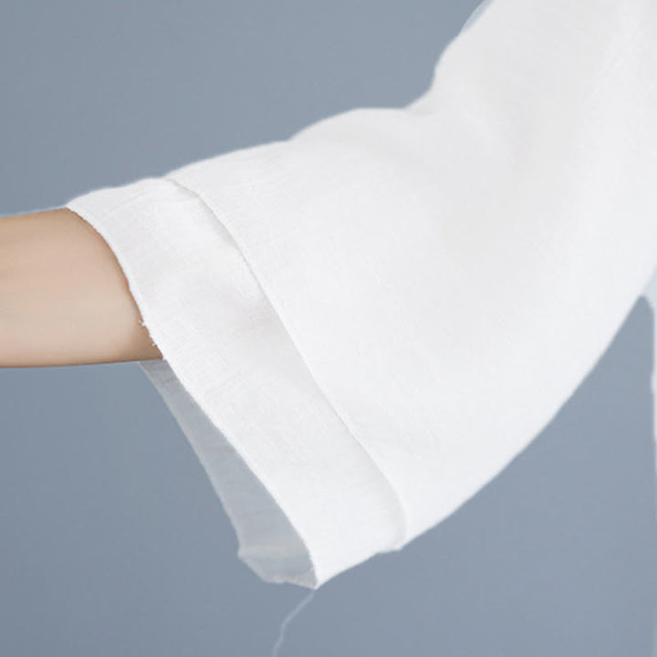 Set da donna di abbigliamento Zen per meditazione, in tinta unita, con maniche a tre quarti, pantaloni larghi e bottoni a rana, motivo Buddha Stones, 2 pezzi - image 14