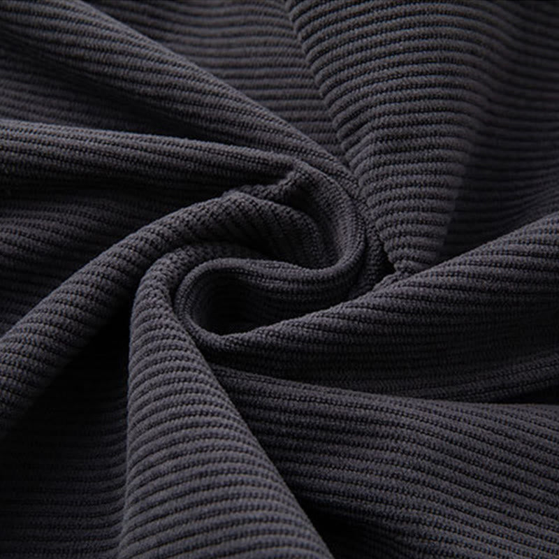 Pantaloni in velluto a coste con coulisse e elastico in vita, modello invernale da uomo Buddha Stones, con tasche - image 4