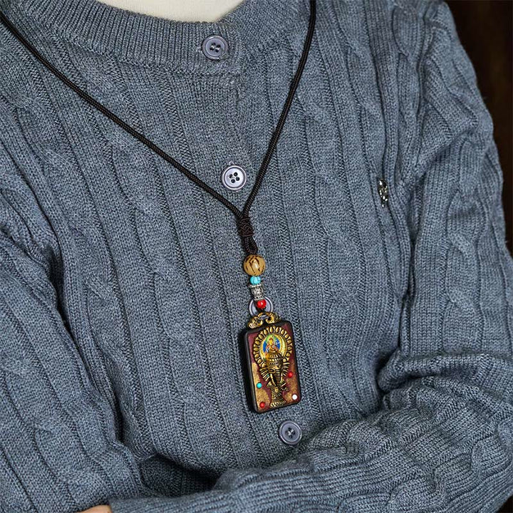 Collana con Buddha Stones Ganesh Ganpati di elefante e ciondolo in pietra della pace - image 16