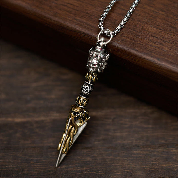 Collana con ciondolo in rame con potere spirituale curativo, Buddha Stones tibetane Vajra Vajrakila - image 1