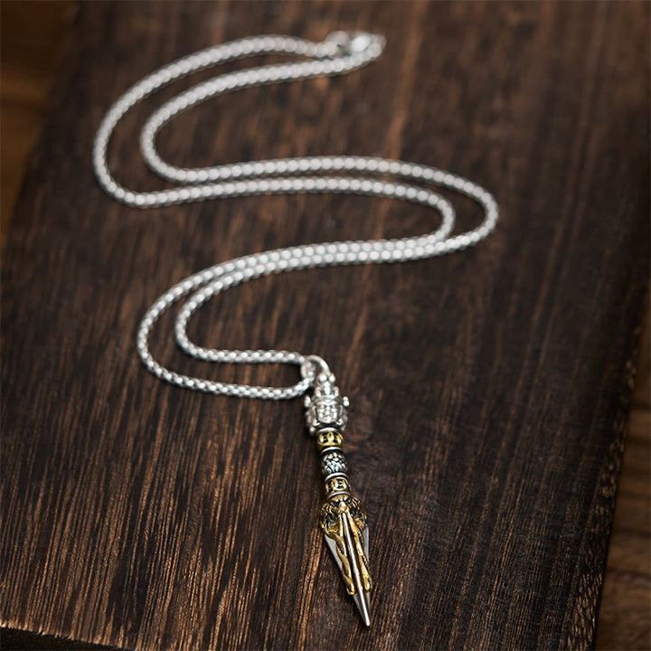 Collana con ciondolo in rame con potere spirituale curativo, Buddha Stones tibetane Vajra Vajrakila - image 4