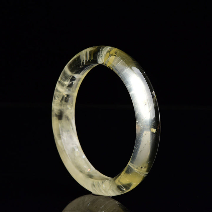 Bracciale rigido portafortuna con citrino e quarzo naturale Buddha Stones - image 2